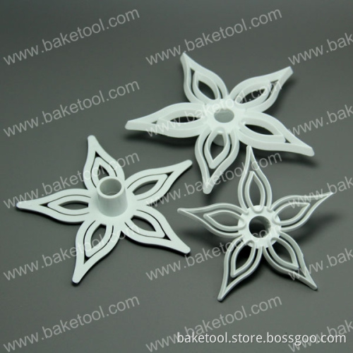 3pcs Different Size Gum Paste Flowers Overlapping Petel for Cake Decoration
